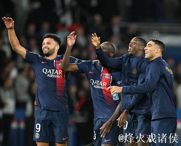 法甲-阿什拉夫双响 巴黎3-2里昂获各赛事八连胜