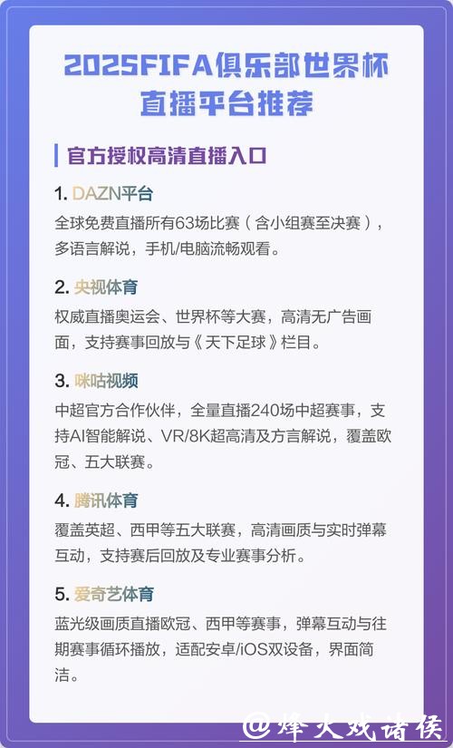观看世界杯直播平台大全推荐